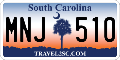 SC license plate MNJ510