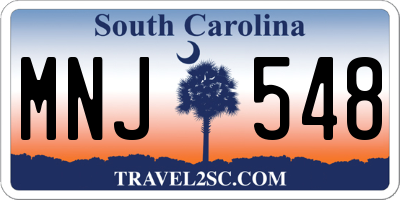 SC license plate MNJ548