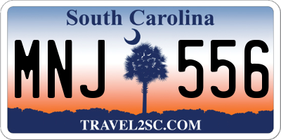 SC license plate MNJ556