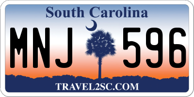SC license plate MNJ596