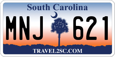 SC license plate MNJ621