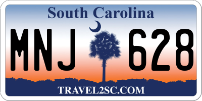 SC license plate MNJ628