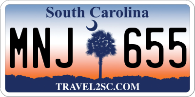 SC license plate MNJ655