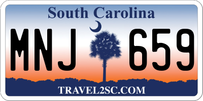 SC license plate MNJ659