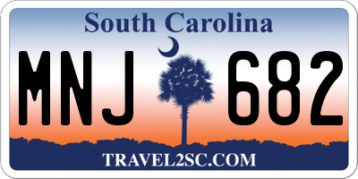 SC license plate MNJ682