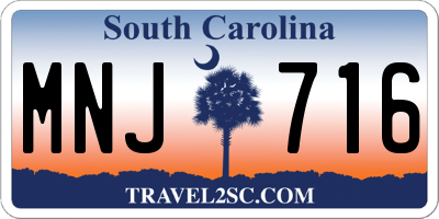 SC license plate MNJ716