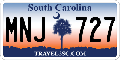 SC license plate MNJ727