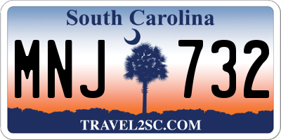 SC license plate MNJ732