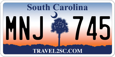 SC license plate MNJ745