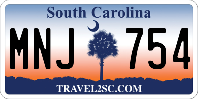 SC license plate MNJ754