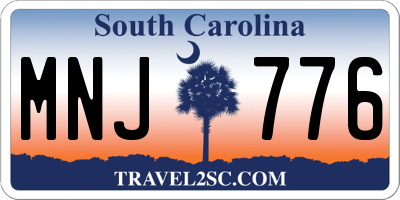 SC license plate MNJ776