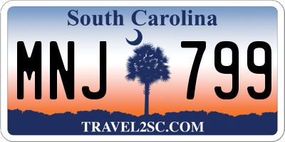 SC license plate MNJ799