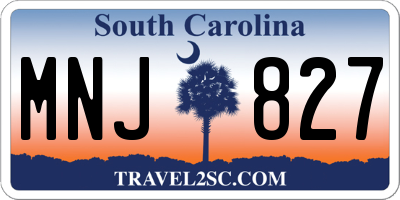 SC license plate MNJ827
