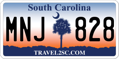 SC license plate MNJ828
