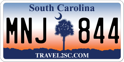 SC license plate MNJ844