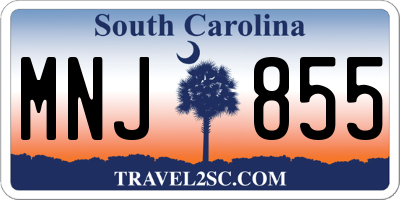 SC license plate MNJ855