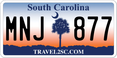 SC license plate MNJ877