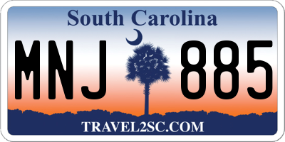 SC license plate MNJ885