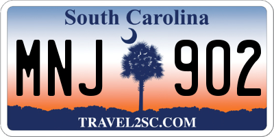 SC license plate MNJ902