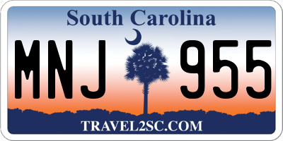 SC license plate MNJ955