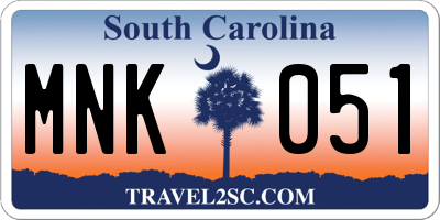 SC license plate MNK051