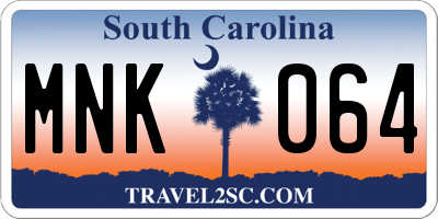 SC license plate MNK064