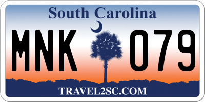 SC license plate MNK079
