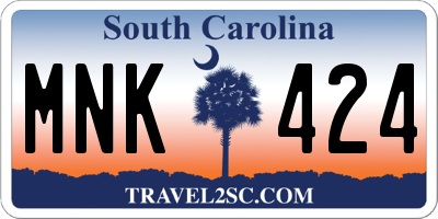 SC license plate MNK424