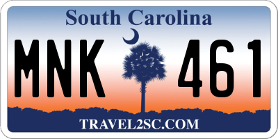 SC license plate MNK461