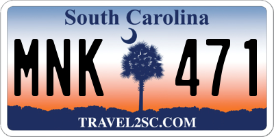 SC license plate MNK471