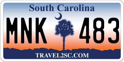 SC license plate MNK483