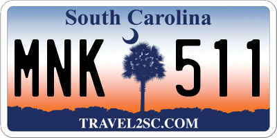 SC license plate MNK511