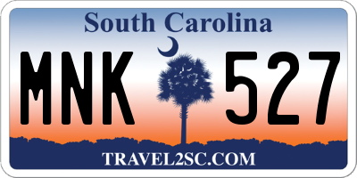 SC license plate MNK527