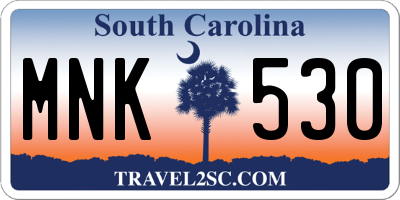 SC license plate MNK530