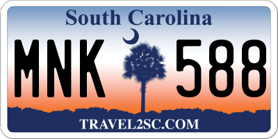 SC license plate MNK588