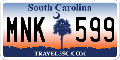 SC license plate MNK599