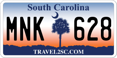 SC license plate MNK628