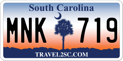SC license plate MNK719