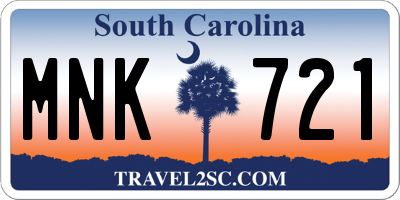 SC license plate MNK721