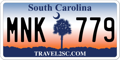 SC license plate MNK779