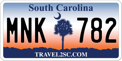 SC license plate MNK782