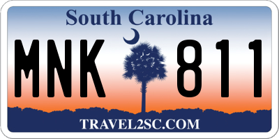 SC license plate MNK811