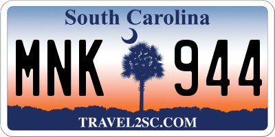 SC license plate MNK944