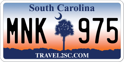 SC license plate MNK975