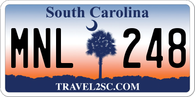 SC license plate MNL248