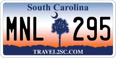 SC license plate MNL295