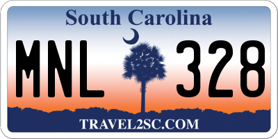 SC license plate MNL328