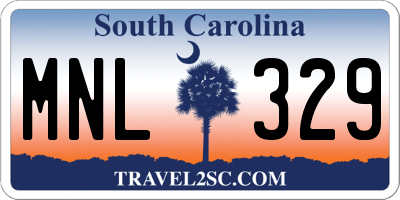 SC license plate MNL329