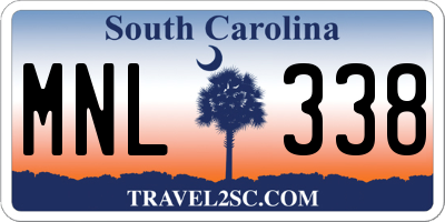 SC license plate MNL338