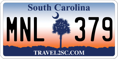 SC license plate MNL379